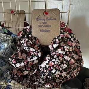 Whimsy Creations Floral Hair Scrunchie medium